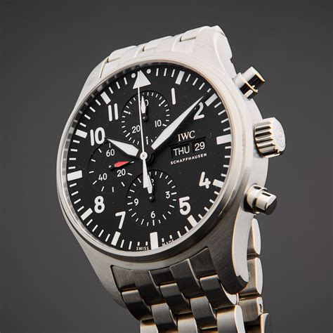 iwc 43mm pilot chronograph|iwc pilot automatic chronograph.